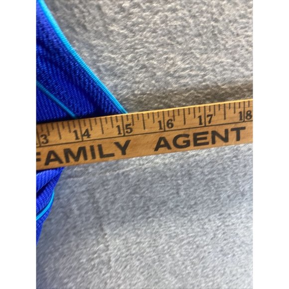 COLE OF CALIFORNIA Women Sz 12 Blue Spaghetti Strap One Piece SWIMSUIT Crew Neck - Picture 2 of 5